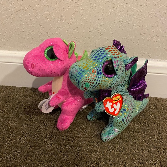 Ty Other - Set of 2 Small Dragon Beanie Boos🐲